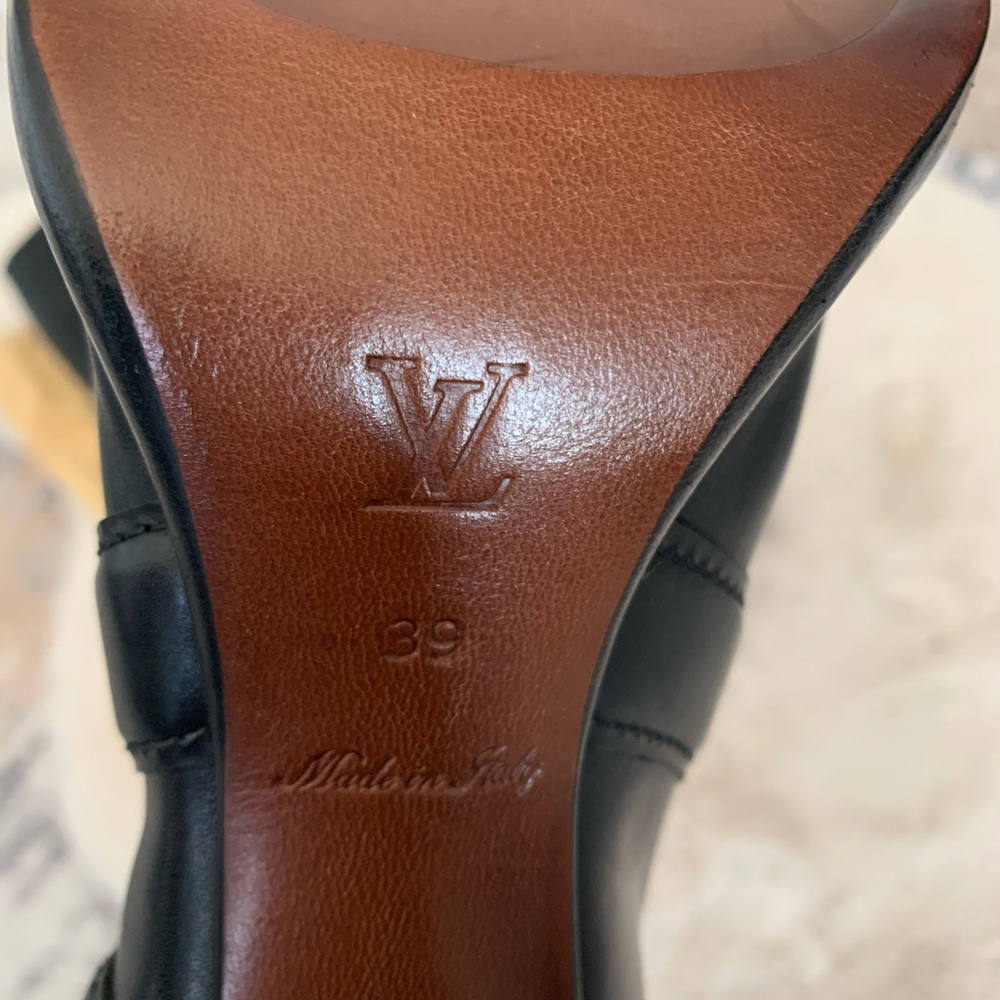 LOUIS VUITTON FRONTROW BLACK PLATFORM BOOTS RARE - Picture 6 of 10
